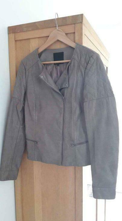 Lederen jas dames maat L, Ophalen of Verzenden, Gedragen, Maat 42/44 (L), Bruin