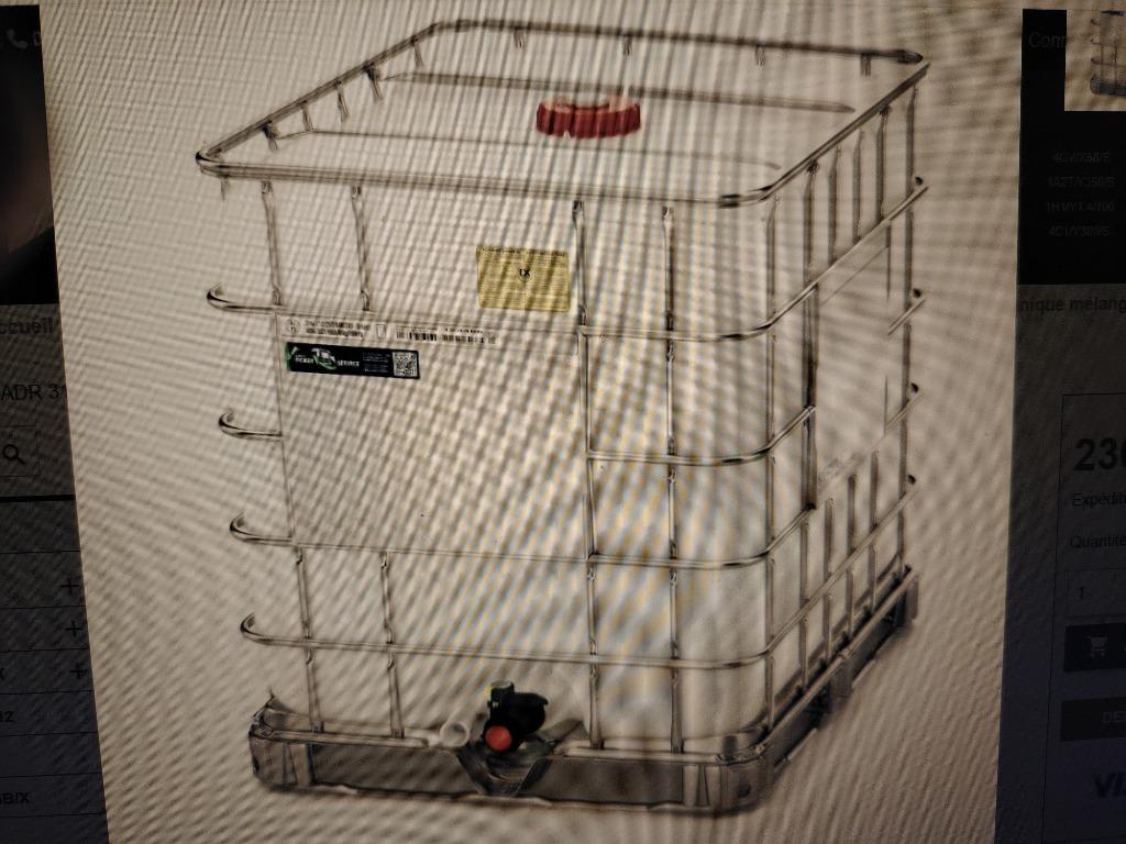 Cherche cubi 1000 l ibc gratuit, 150 litres ou plus, Enlèvement, Utilisé, Avec robinet