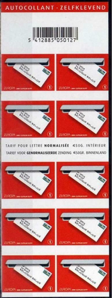 B90 Carnet de timbres Europa La Lettre, Enlèvement ou Envoi, Timbre-poste, Autocollant