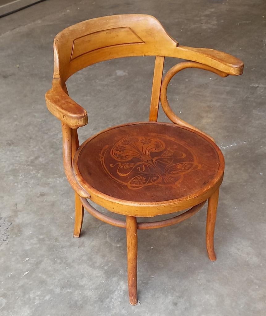 Chaise Art Nouveau -Deco Vintage style Thonet, Antiquités & Art, Enlèvement