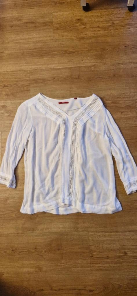 Witte blouse, Wit, Maat 42/44 (L), Ophalen of Verzenden, Zo goed als nieuw