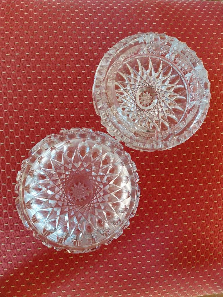 2 cendriers en cristal, Maison & Meubles, Enlèvement ou Envoi