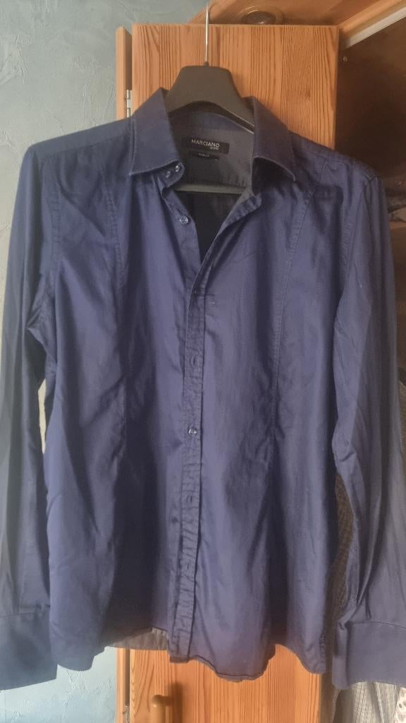 Prachtig Marciano-shirt van GUESS, Ophalen of Verzenden, Zo goed als nieuw, Blauw, Halswijdte 43/44 (XL)