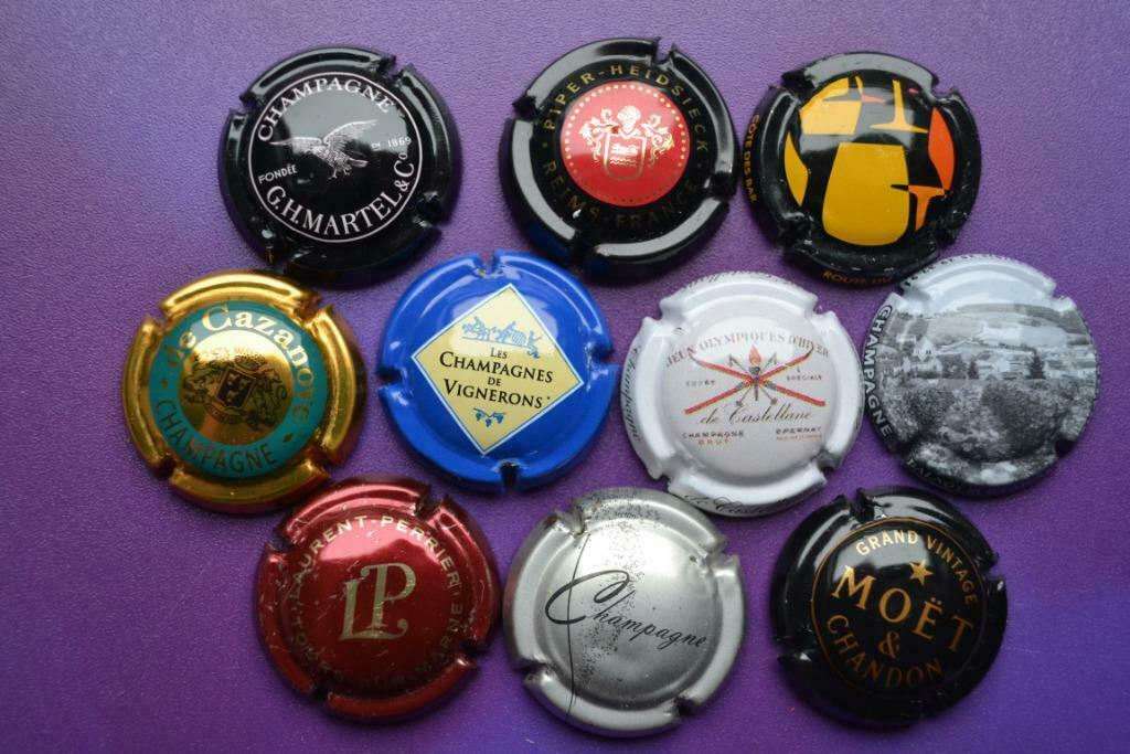 lot de 10 capsules de Champagne, Ophalen of Verzenden