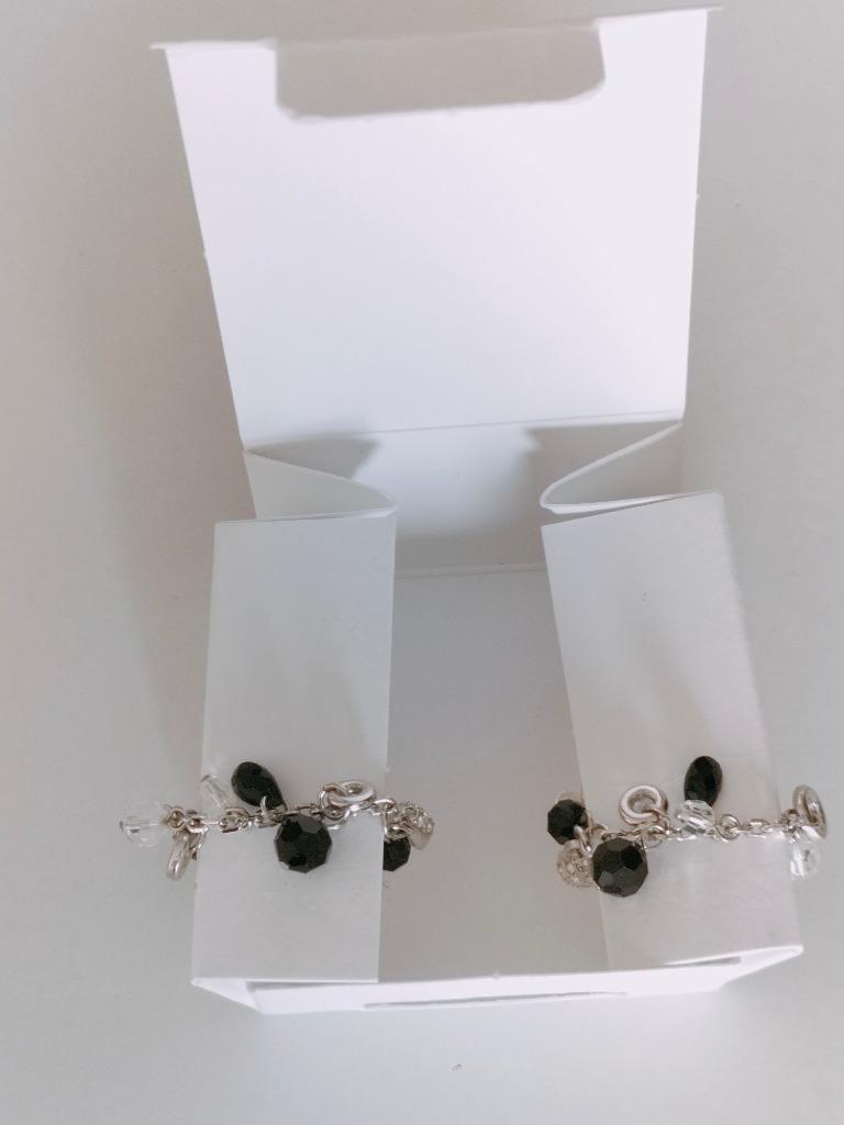 Boucles d'oreilles fantaisie Métal argenté/zircon noir/stras, Bijoux, Sacs & Beauté, Boucles d'oreilles, Neuf, Enlèvement ou Envoi
