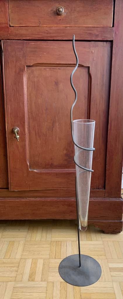 vase verre et fer forgé, Enlèvement, Comme neuf, Verre
