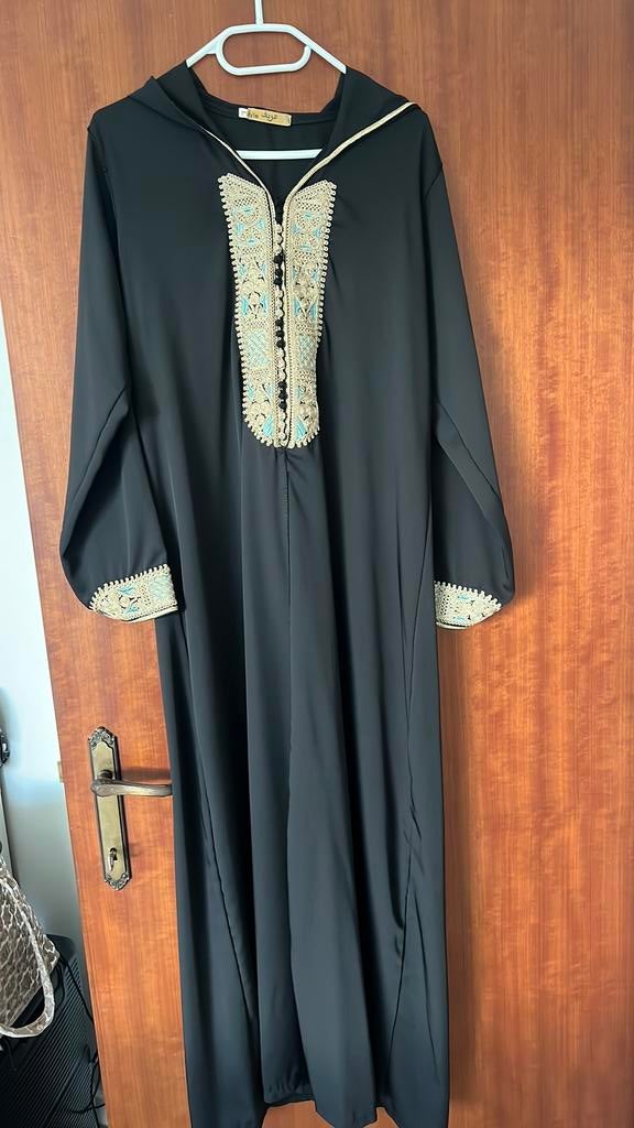 Jellaba zwart, Kleding | Dames, Gelegenheidskleding, Ophalen, Zo goed als nieuw, Zwart