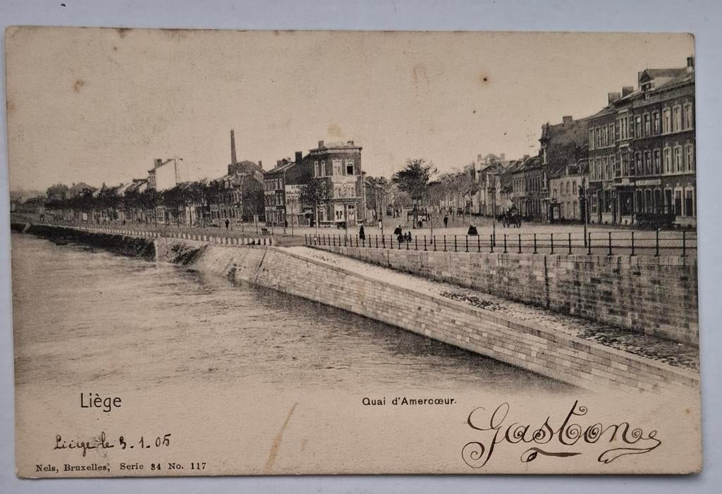 Liège, quai d'amercoeur, Enlèvement ou Envoi, Affranchie, Liège