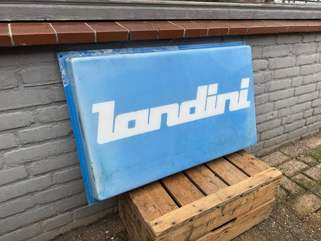 Landini oude reclame lichtbak plaat, Ophalen, Gebruikt, Lichtbak of (neon) lamp