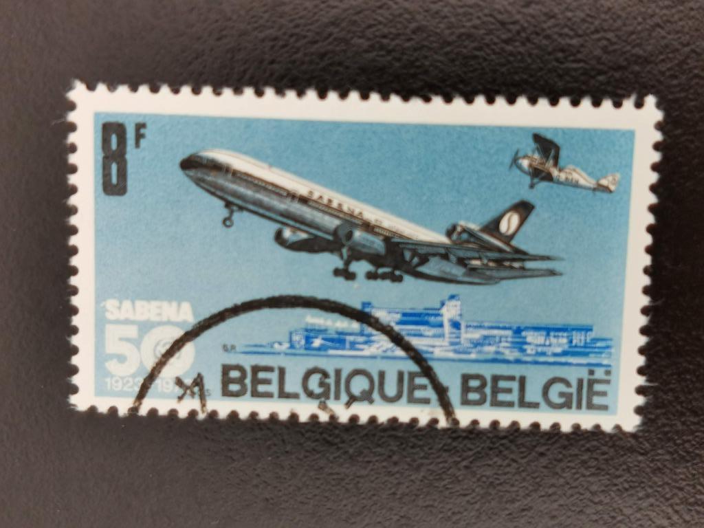 Belgique 1973 - Avion Sabena, Enlèvement ou Envoi, Affranchi, Avions