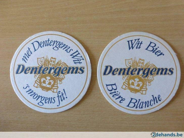 2 oude bierviltjes Dentergem brouwerij Riva, Verzamelen, Biermerken, Ophalen of Verzenden, Gebruikt