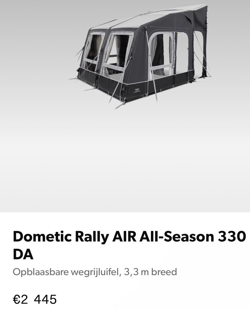 Dometic Rally Air All-Season 330 Drive Away + uitbouw, Caravans en Kamperen, Ophalen, Zo goed als nieuw