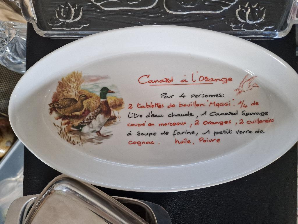 Plat Pillivuyt en porcelaine française Canard à l'orange, Enlèvement ou Envoi
