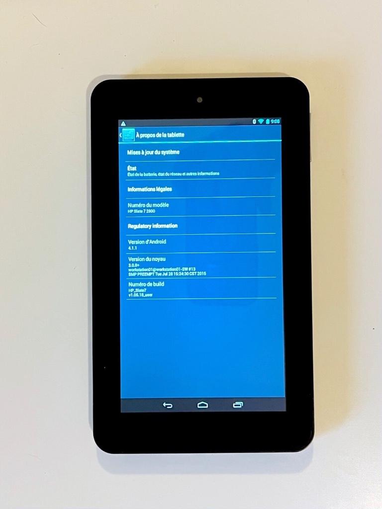 HP Slate 7 2800 ARM Cortex-A9/1Go/8Go/7''/Android (2013), Computers en Software, Android Tablets, Gebruikt, Uitbreidbaar geheugen