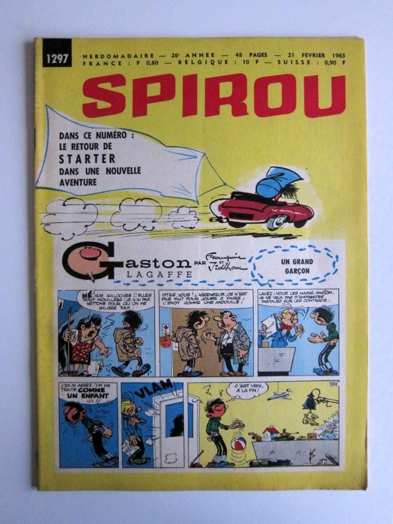 Hebdo Spirou 1297 + mini-récit n°153 (1963), Livres, Enlèvement ou Envoi, Une BD, Comme neuf, Collectif