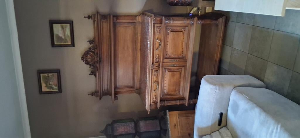 19de eeuwse, frans-renaissance Henri II walnoot buffetkast, Antiek en Kunst, Ophalen