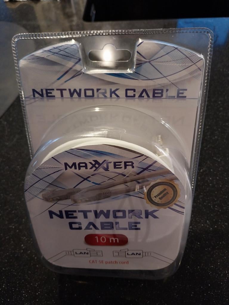 Netwerkkabel 10 meter LAN internetkabel ethernetkabel nieuw, Ophalen, Nieuw