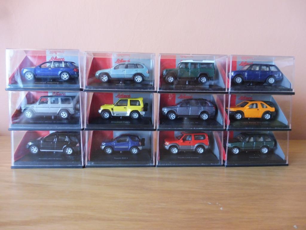 1:72 Schuco 4x4 SUV Jeep BMW Mitsubishi Land Rover - 4€ p.st, Ophalen of Verzenden, Zo goed als nieuw, Auto