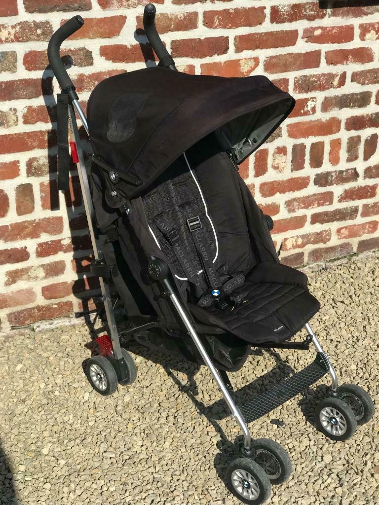 Buggy Maclaren zwart BMW, Ophalen, Zo goed als nieuw, Maclaren, Verstelbare rugleuning