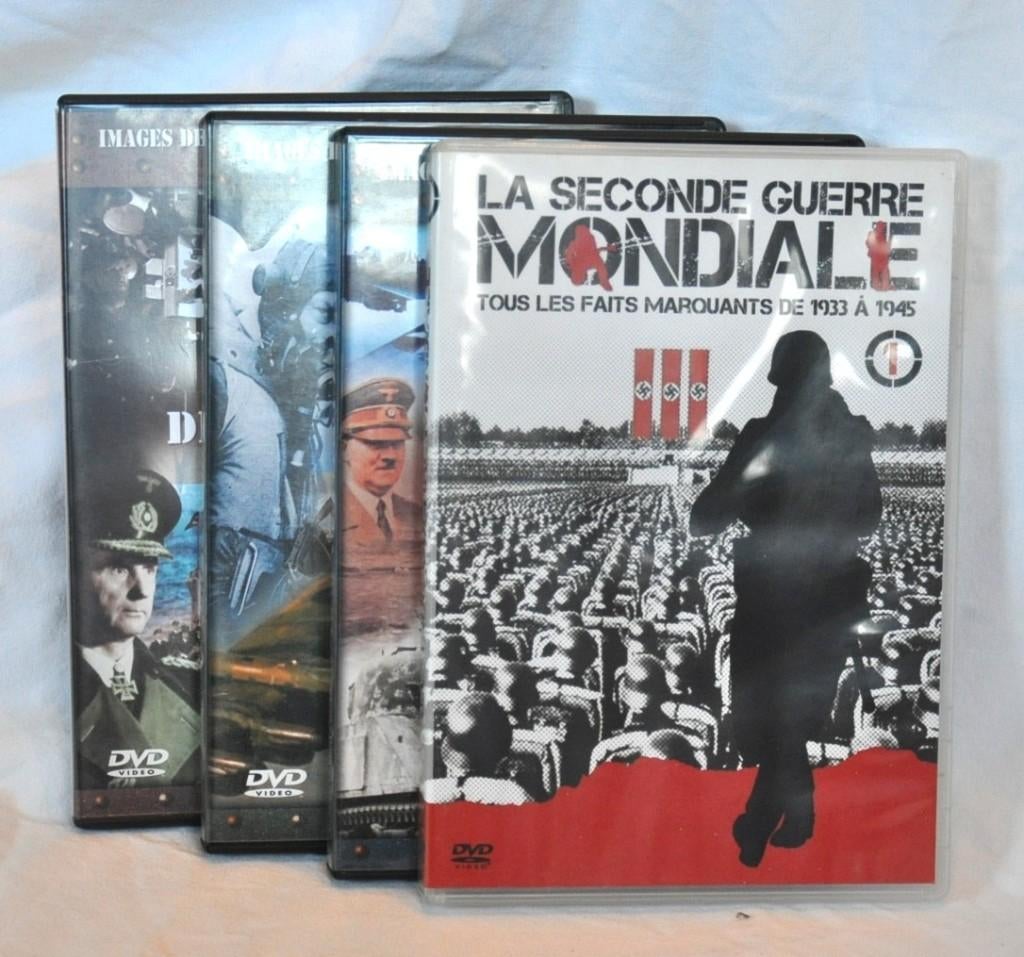 lot 4 dvd documentaire 2eme guerre mondiale (x20441)cj, CD & DVD, DVD | Documentaires & Films pédagogiques, Utilisé, Guerre ou Policier