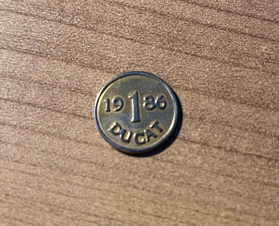 Jeton - 1 Ducat - 1986 - insigne publicitaire, Enlèvement ou Envoi