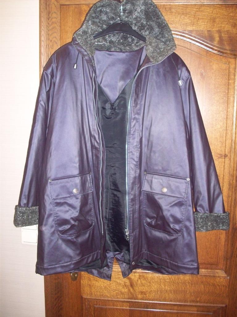 Damesjas met capuchon, Kleding | Dames, Paars, Maat 46/48 (XL) of groter, Gedragen, Sans marque