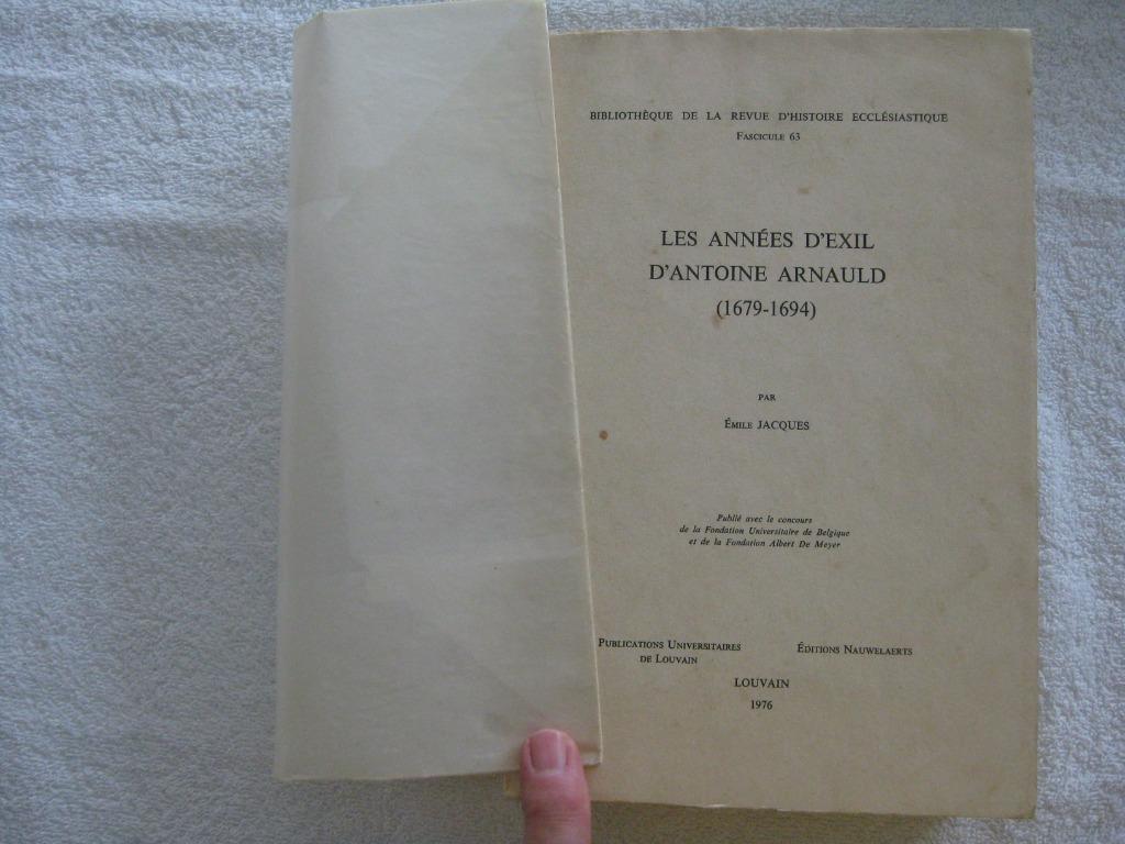 Jansenisme - Antoine Arnauld - Emile Jacques - 1976, Boeken, Ophalen of Verzenden, Gelezen