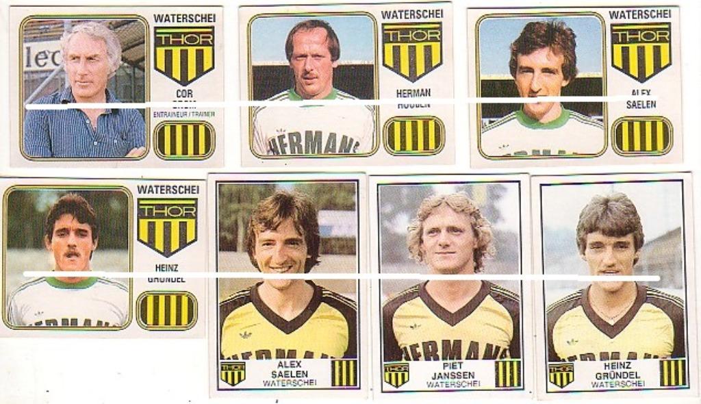 Panini / Football 81+ 82 / Waterschei / 7 stickers, Verzamelen, Verzenden, Zo goed als nieuw, Poster, Plaatje of Sticker