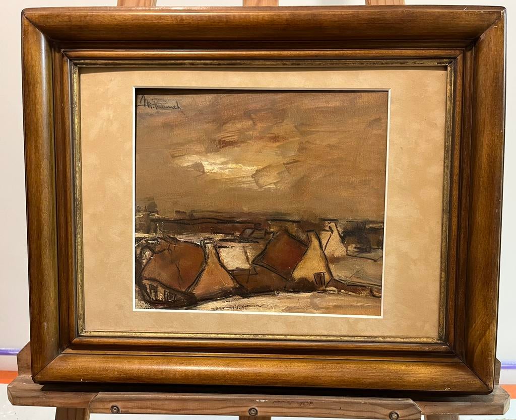 Olieverf Marc Plettinck, Antiek en Kunst, Kunst | Schilderijen | Klassiek, Ophalen of Verzenden