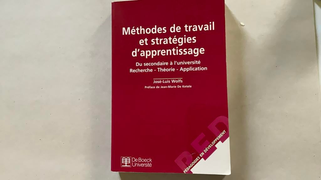 Méthodes de travail et stratégies d’apprentissage., Livres, Comme neuf
