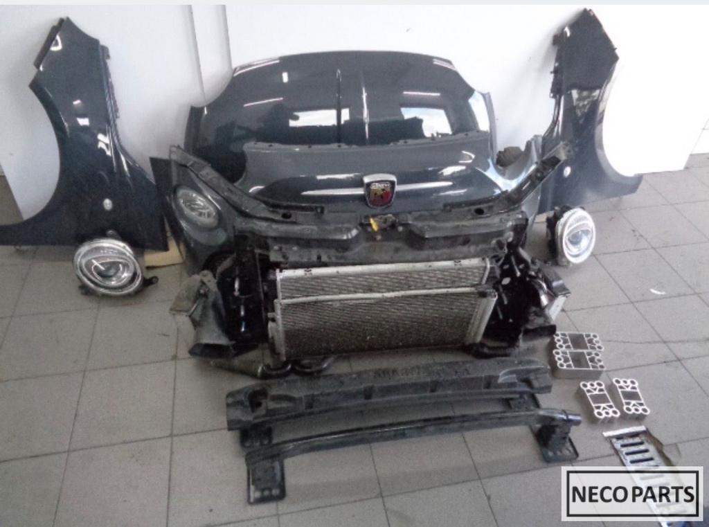 FIAT 500 FACELIFT 595 ABARTH VOORKOP BUMPER KOPLAMP MOTORKAP, Gebruikt, -, Ophalen of Verzenden, Achter