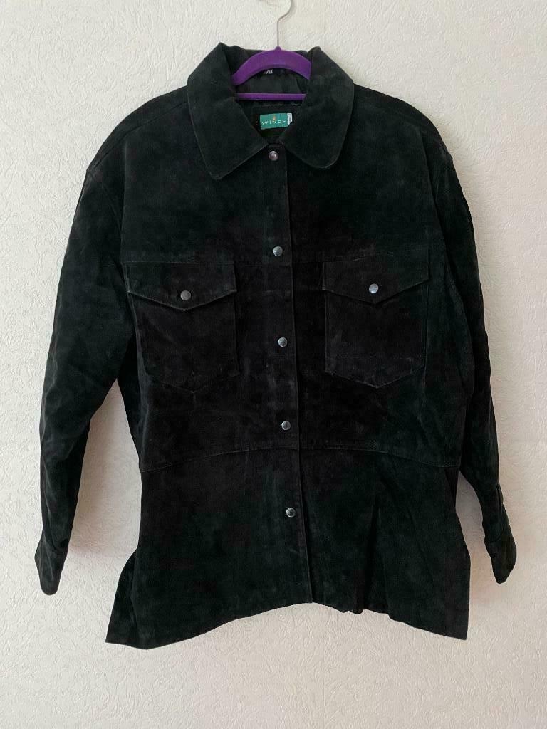 zwart lederen vest, Enlèvement ou Envoi, Comme neuf, Taille 42/44 (L), Noir