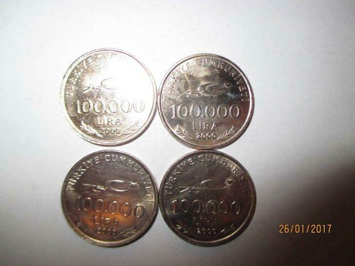 100.000 Lira Turkije 2000, Postzegels en Munten, Ophalen of Verzenden, België