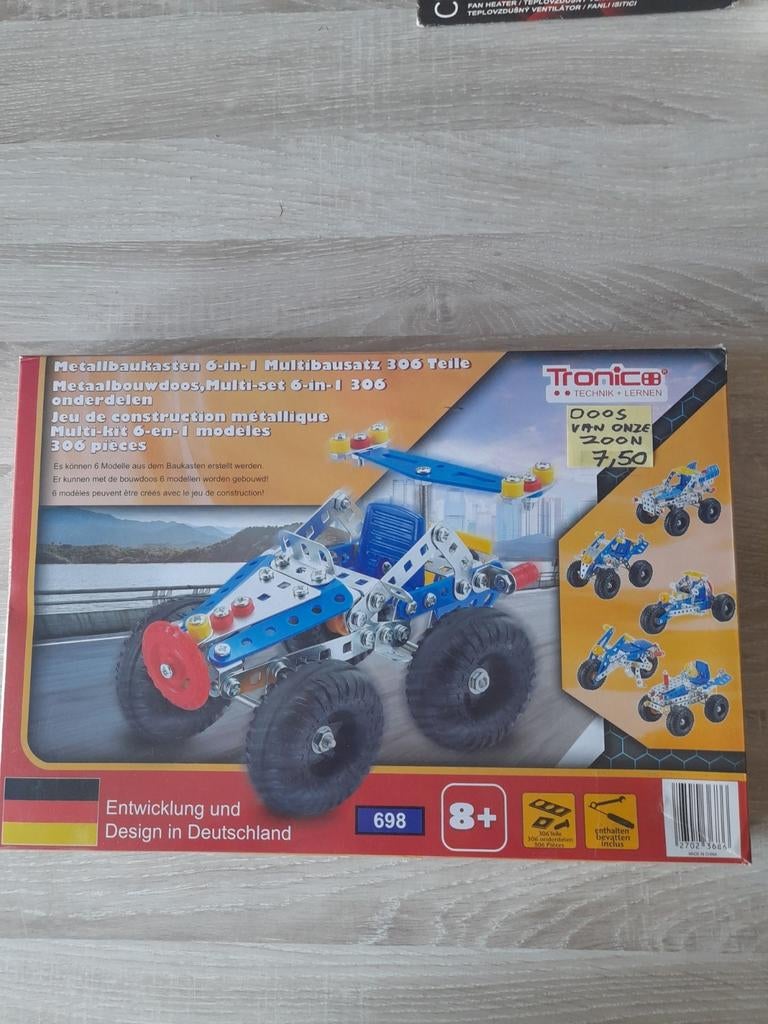 Metaalbouwdoos,multi-set 6-in-1 306 0nderdelen +8 jaar, Ophalen of Verzenden, Zo goed als nieuw