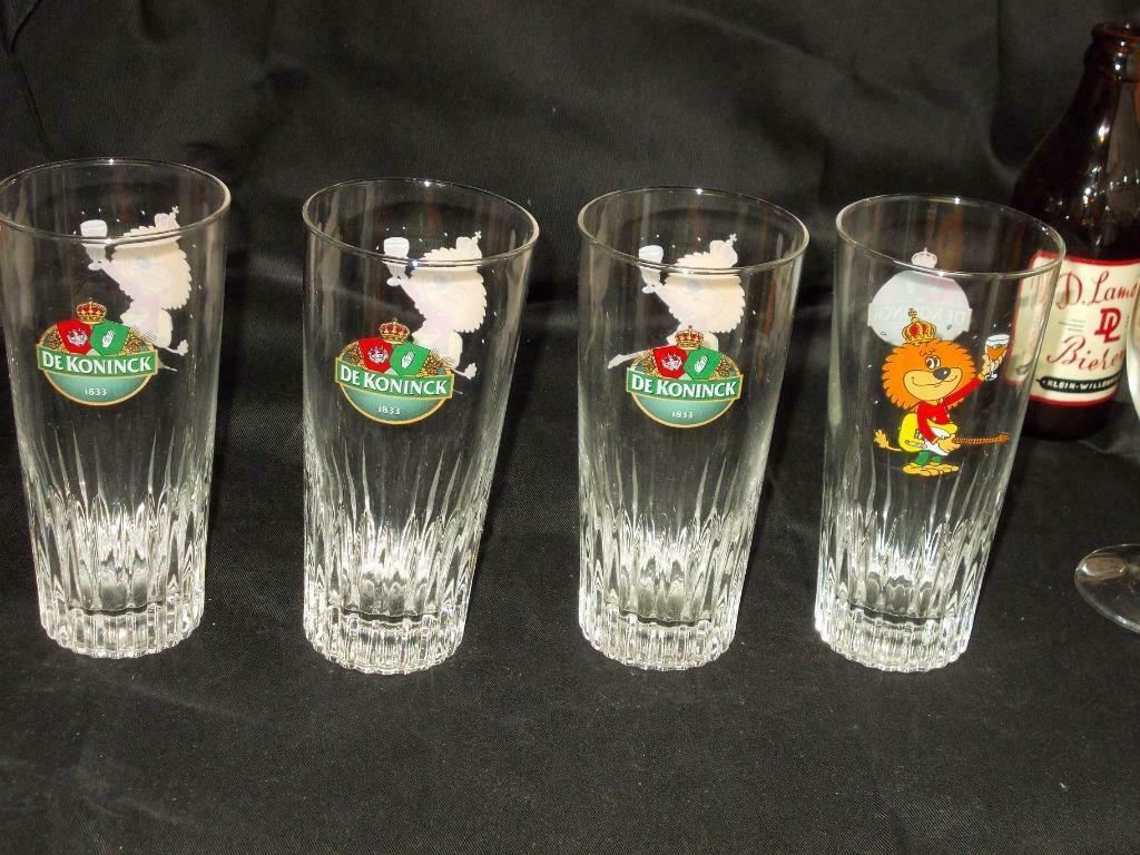 Bierglazen.De Koninck.Bolleke.Mouske Leeuwke..Antwerpen, Verzamelen, Ophalen of Verzenden, Gebruikt, Glas of Glazen, De Koninck