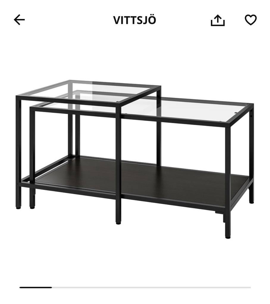 Table basse gigogne, Maison & Meubles, Tables | Tables d'appoint, Comme neuf, Verre, Enlèvement, 75 cm ou plus