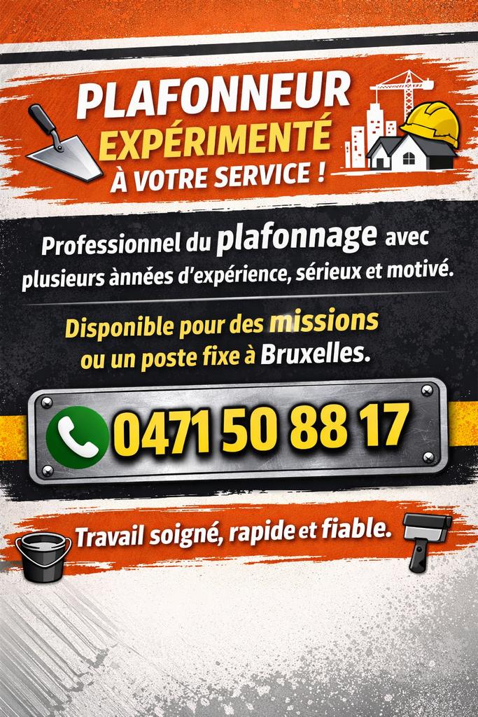Ouvrier disponible, Bricolage & Construction, Enlèvement ou Envoi