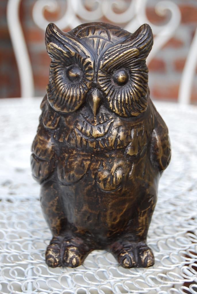 BRONZEN UIL, Antiek en Kunst, Ophalen of Verzenden, Brons