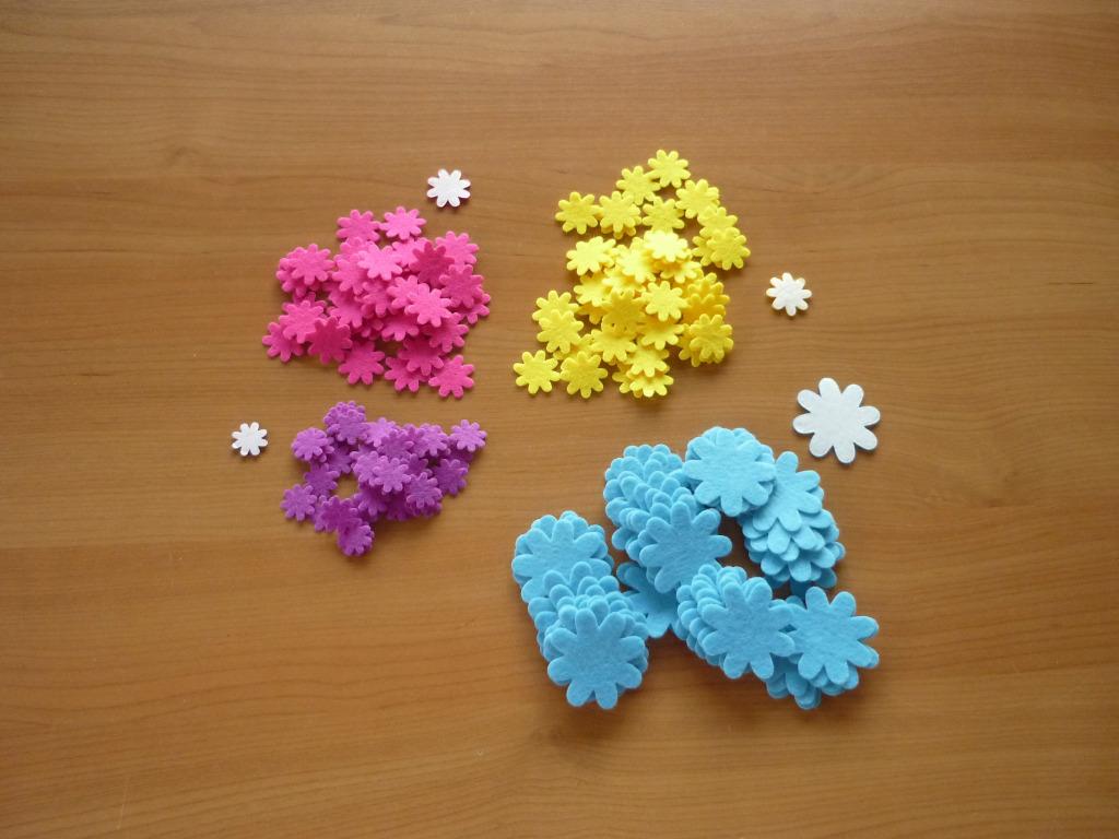 Groot lot roze fuchsia blauwe gele paarse bloem stickers, Hobby en Vrije tijd, Ophalen of Verzenden