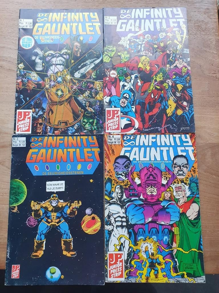 Marvel Junior Press de Infinity Gauntlet compleet, Boeken, Ophalen of Verzenden, Gelezen