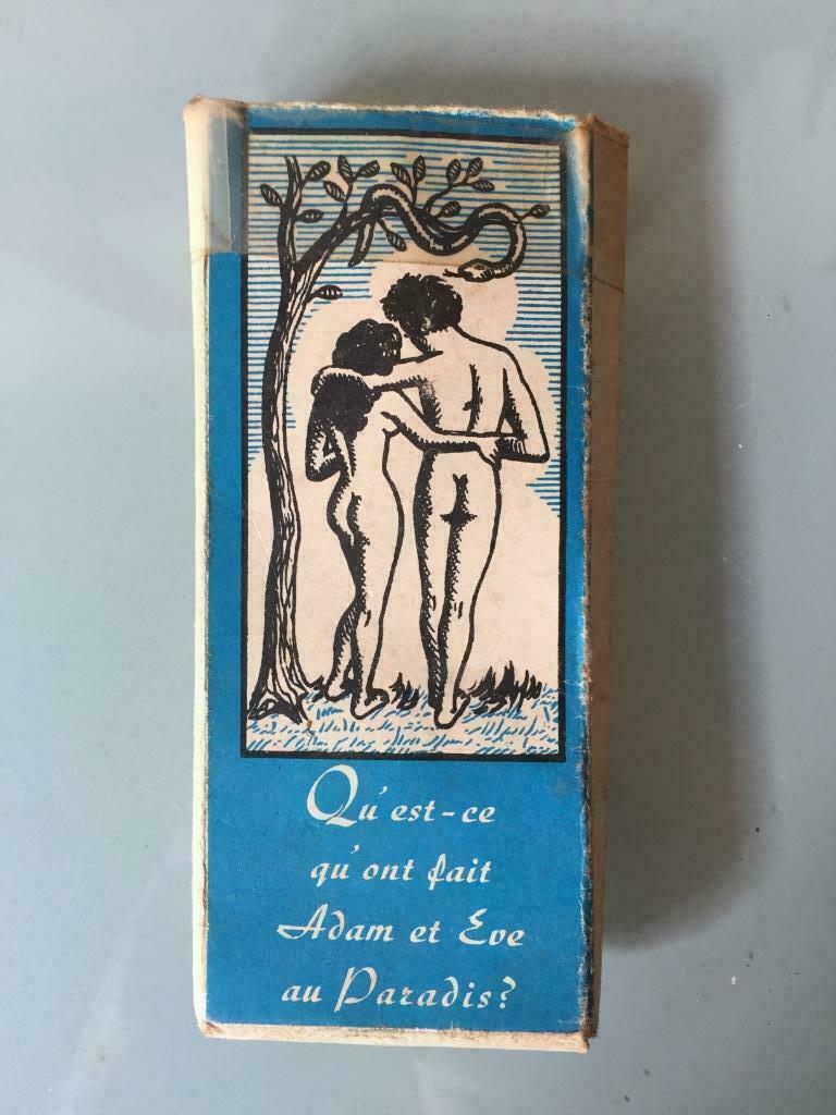 Objet puzzle ancien dans la boîte d'origine, Adam et Eve, Enlèvement ou Envoi, Utilisé