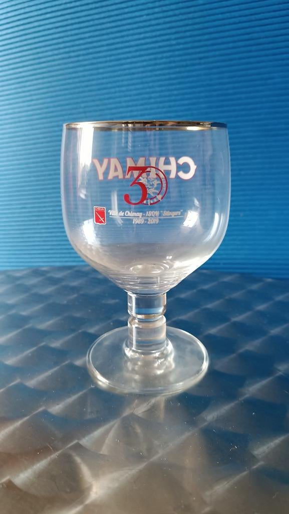 Verre Chimay 33cl ville de Chimay -ISQN-stingers, Enlèvement ou Envoi, Comme neuf