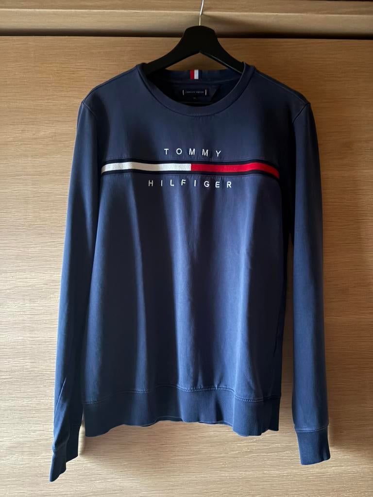 Tommy hilfiger trui, Enlèvement ou Envoi, Comme neuf, Taille 48/50 (M), Bleu