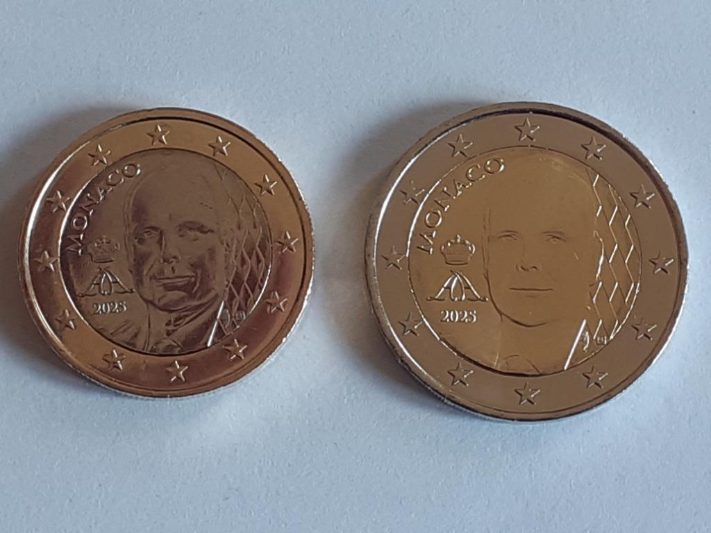Monaco 2025 - 1 + 2 euro circulatiemunt - UNC, Enlèvement ou Envoi, Monaco, 2 euros