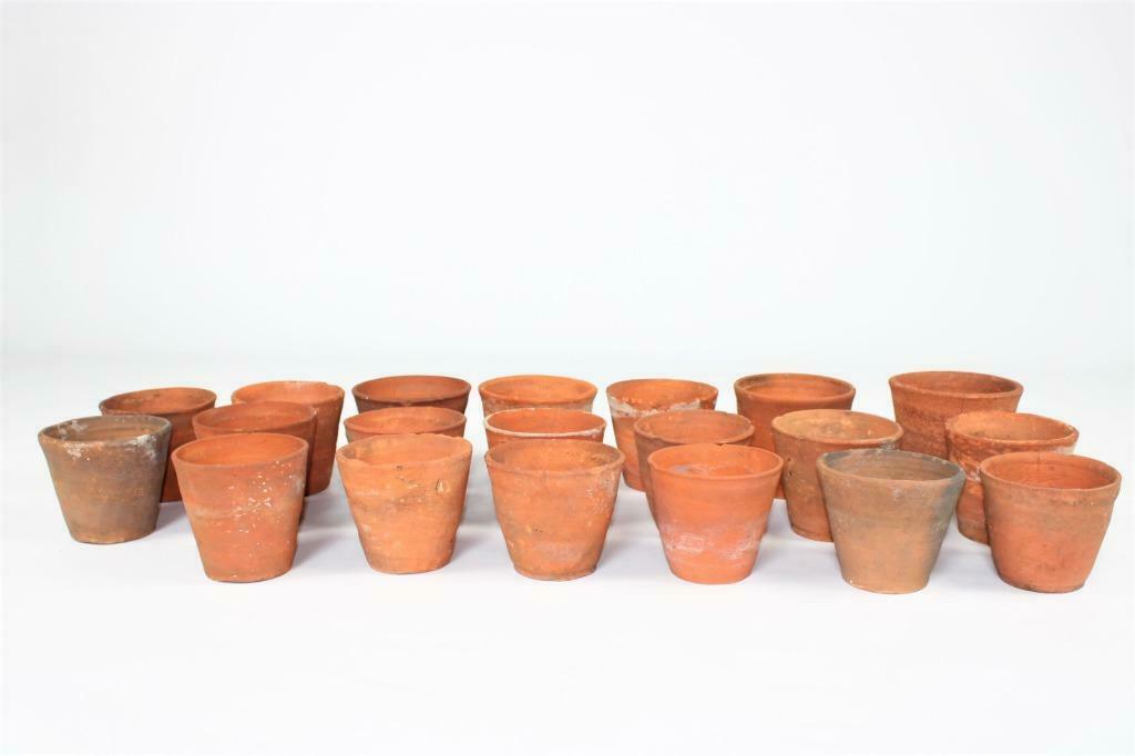 Oude handgevormde terracotta bloempotjes, Antiek en Kunst, Curiosa en Brocante, Ophalen