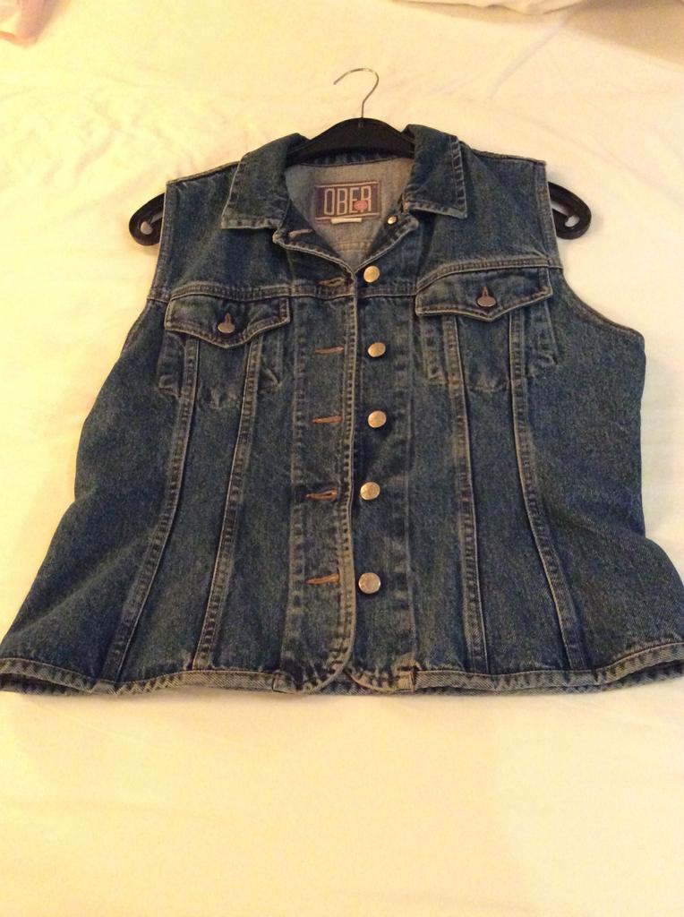 Mouwloos jeansvestje (OBER ORIGINAL) maat 38/40, Kleding | Dames, Ophalen of Verzenden, Zo goed als nieuw, Maat 38/40 (M)