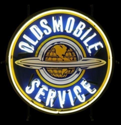 Oldsmobile service neon en veel andere garage showroom neons, Ophalen of Verzenden, Nieuw, Lichtbak of (neon) lamp