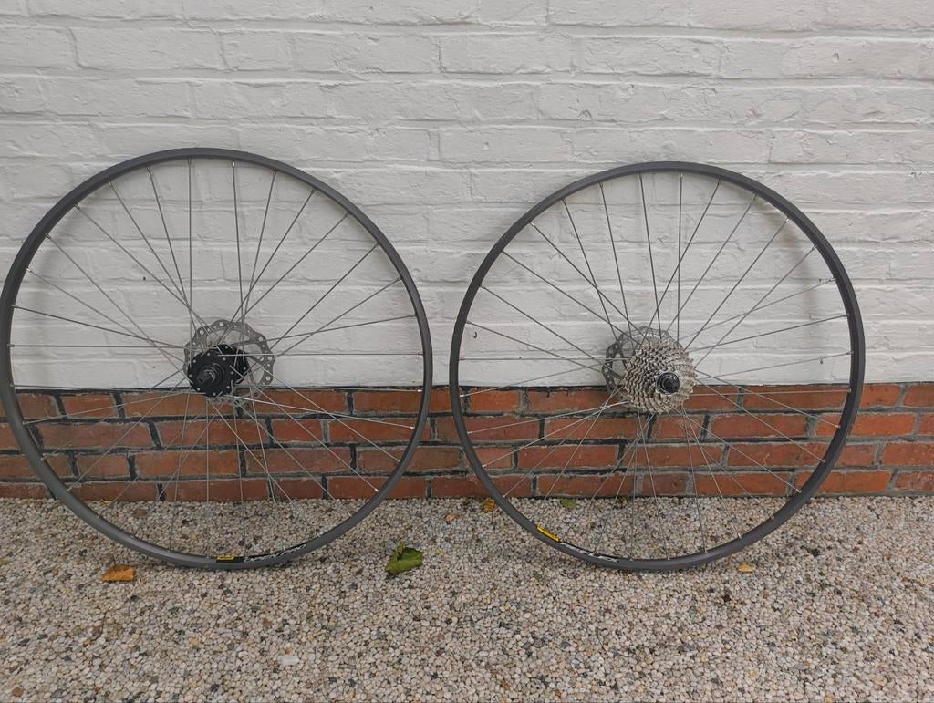 Wielset Mavic, naven Novatec, handgespaakt, voor tubes, Fietsen en Brommers, Fietsonderdelen, Ophalen, Gebruikt