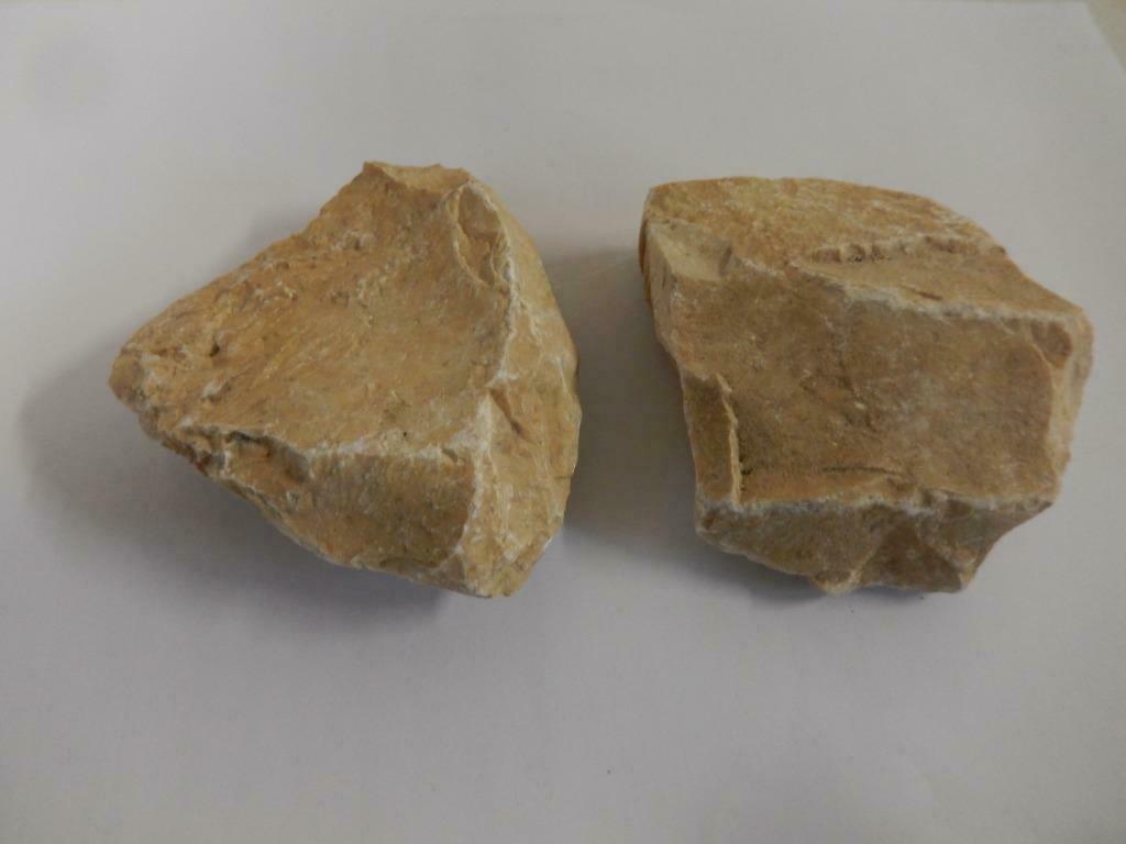 2 PUNTIGE, ZANDKLEURIGE STUKKEN STEEN, Beige, Nieuw, Ophalen of Verzenden, Split