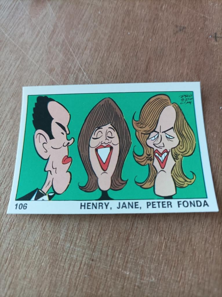 Panini OK Vip nr 106 Henry , Jane , Peter Fonda, Ophalen of Verzenden